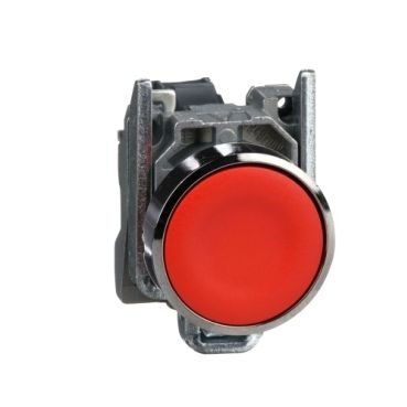 XB4BA42 - BOTAO 22MM METALICO A IMPULSAO 1NF VERMELHO